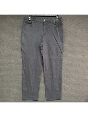 Gloria Vanderbilt Amanda Jeans Gray Size 14 Slimming Fit  Stretch Denim Women's